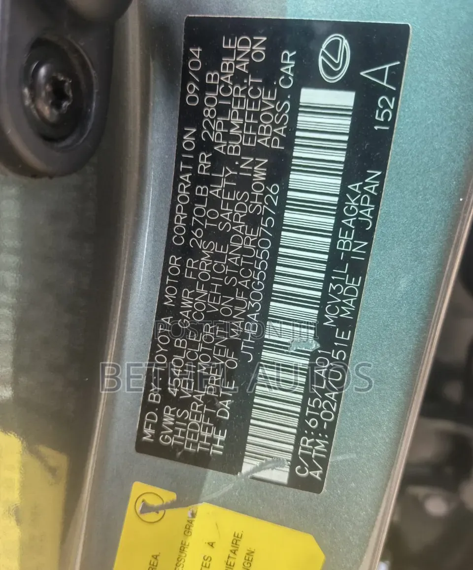 Lexus ES 330 2005 Green