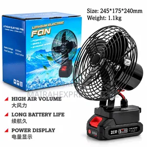 Rotating Cordless Fan With 2 Lithium Batteries