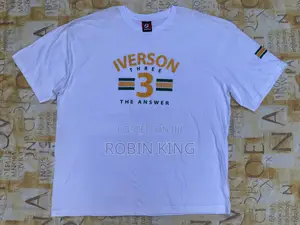 IVERSON 3 THE ANSWER Reebok Vintage White Tee Shirt Size X X L