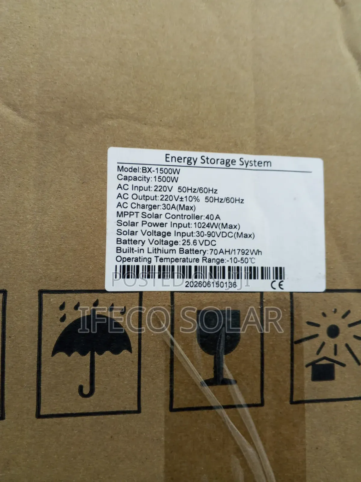 Energy Storage System 1500w Without Panels