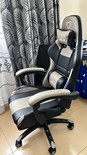Premium Ergonomic Gaming Chair – Black & Cream