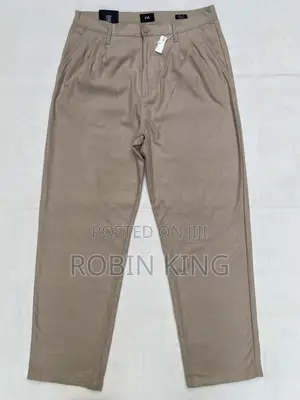 CANDA Beige Double Pleated Pants Trousers Size W34 L44