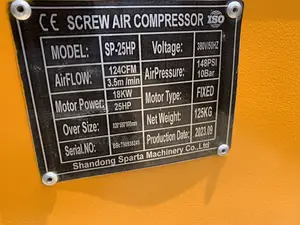18kw-25hp Screw Air Compressor 10Bar
