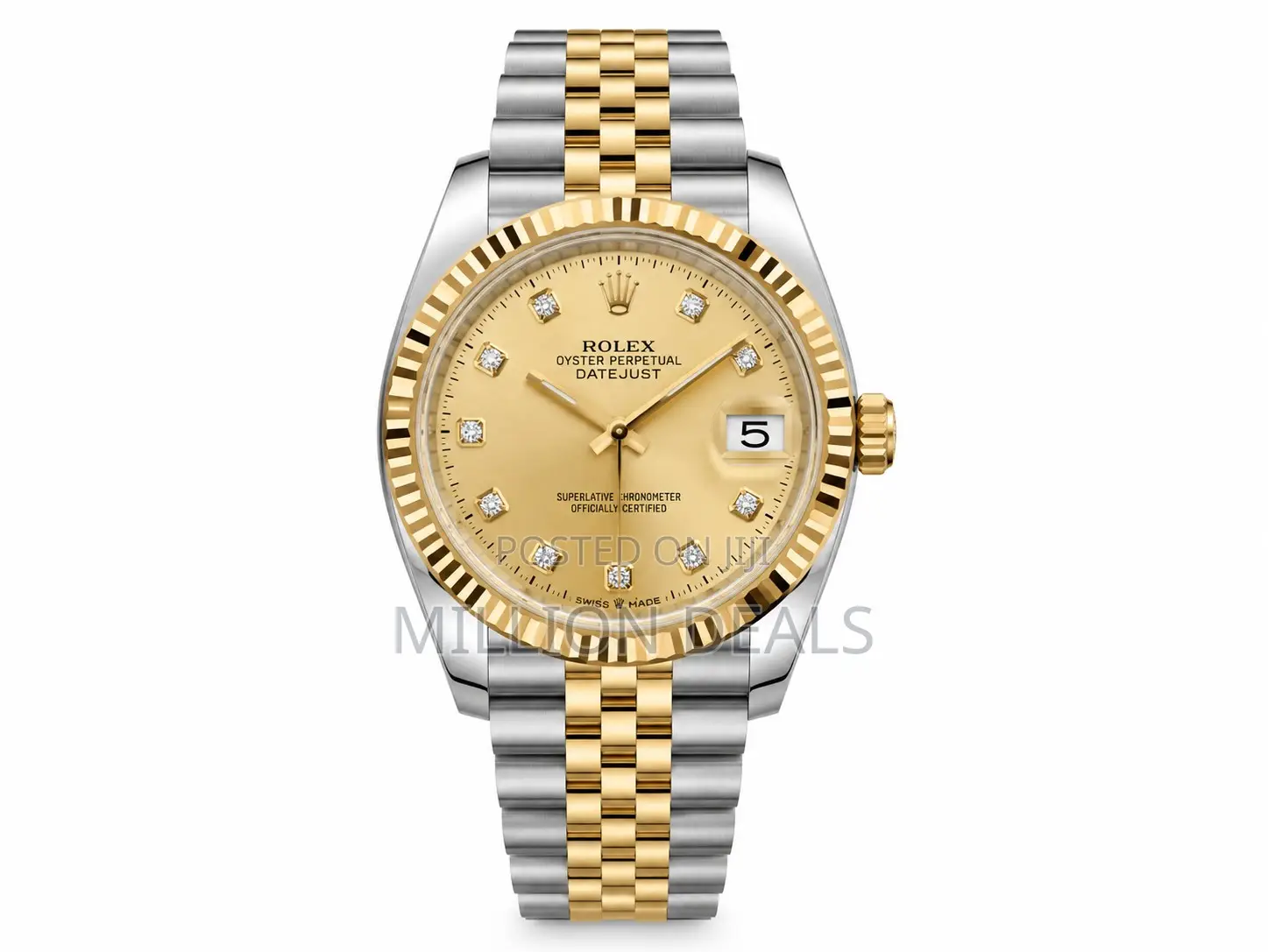 Classic Silver Gold Men's Wrist Watch