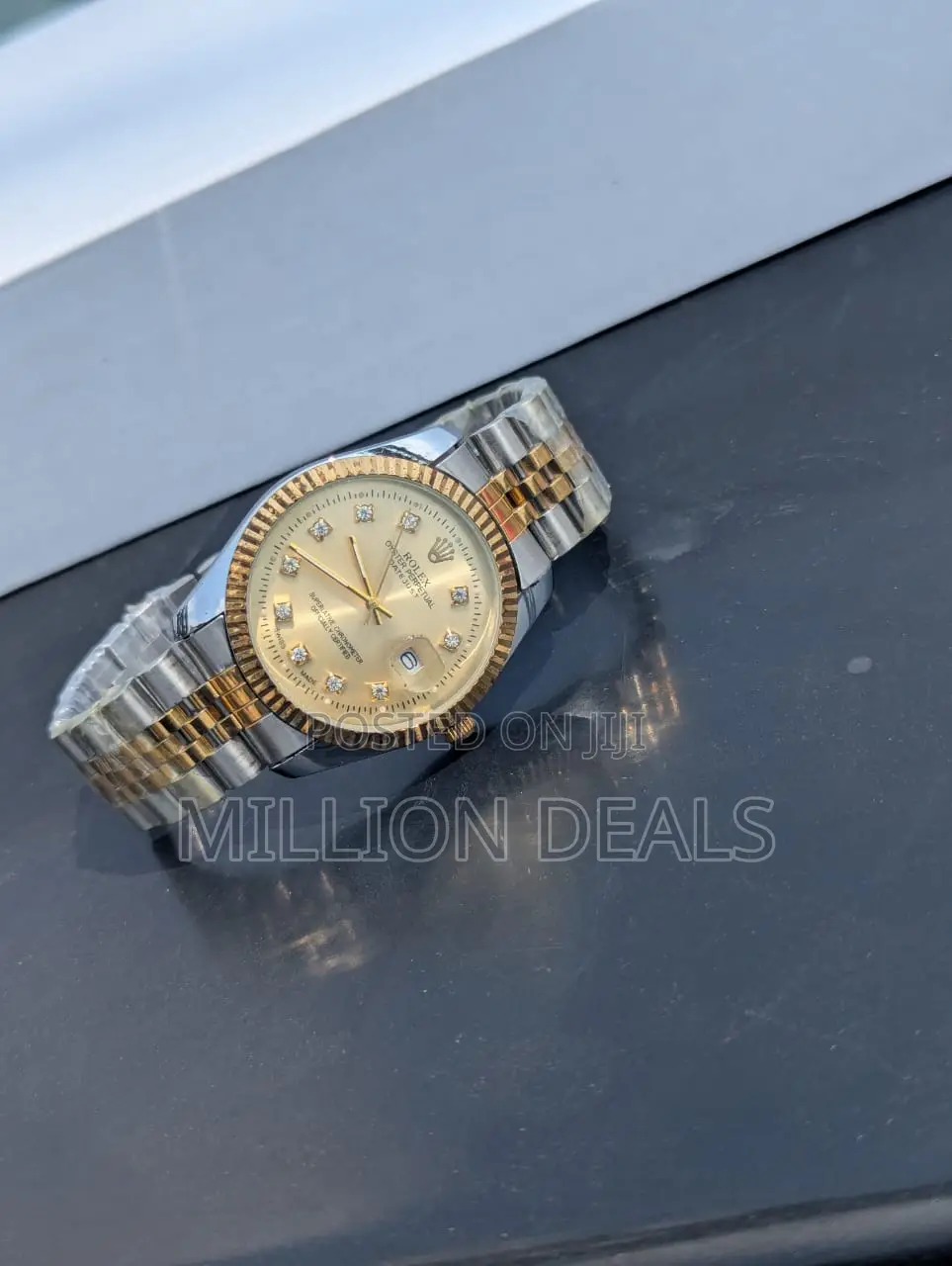 Classic Silver Gold Men's Wrist Watch