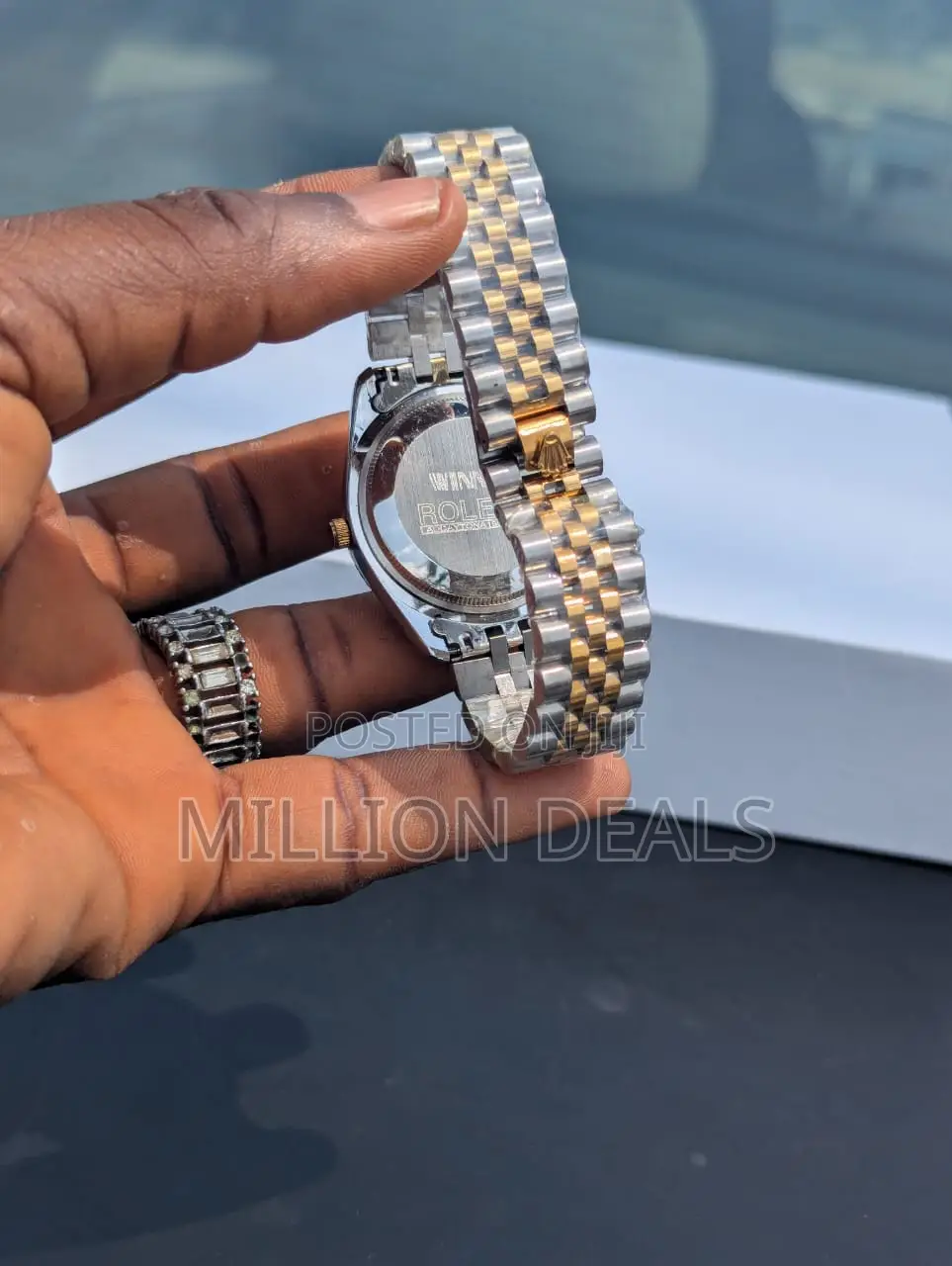 Classic Silver Gold Men's Wrist Watch