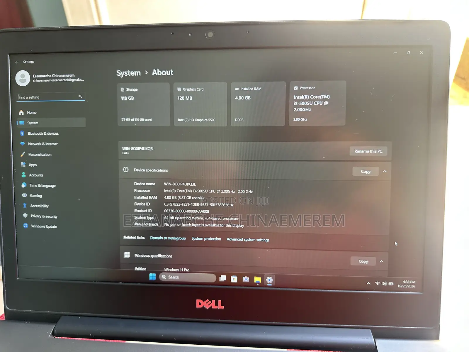 Laptop Dell Chromebook 11 4GB Intel Core i3 SSD 128GB