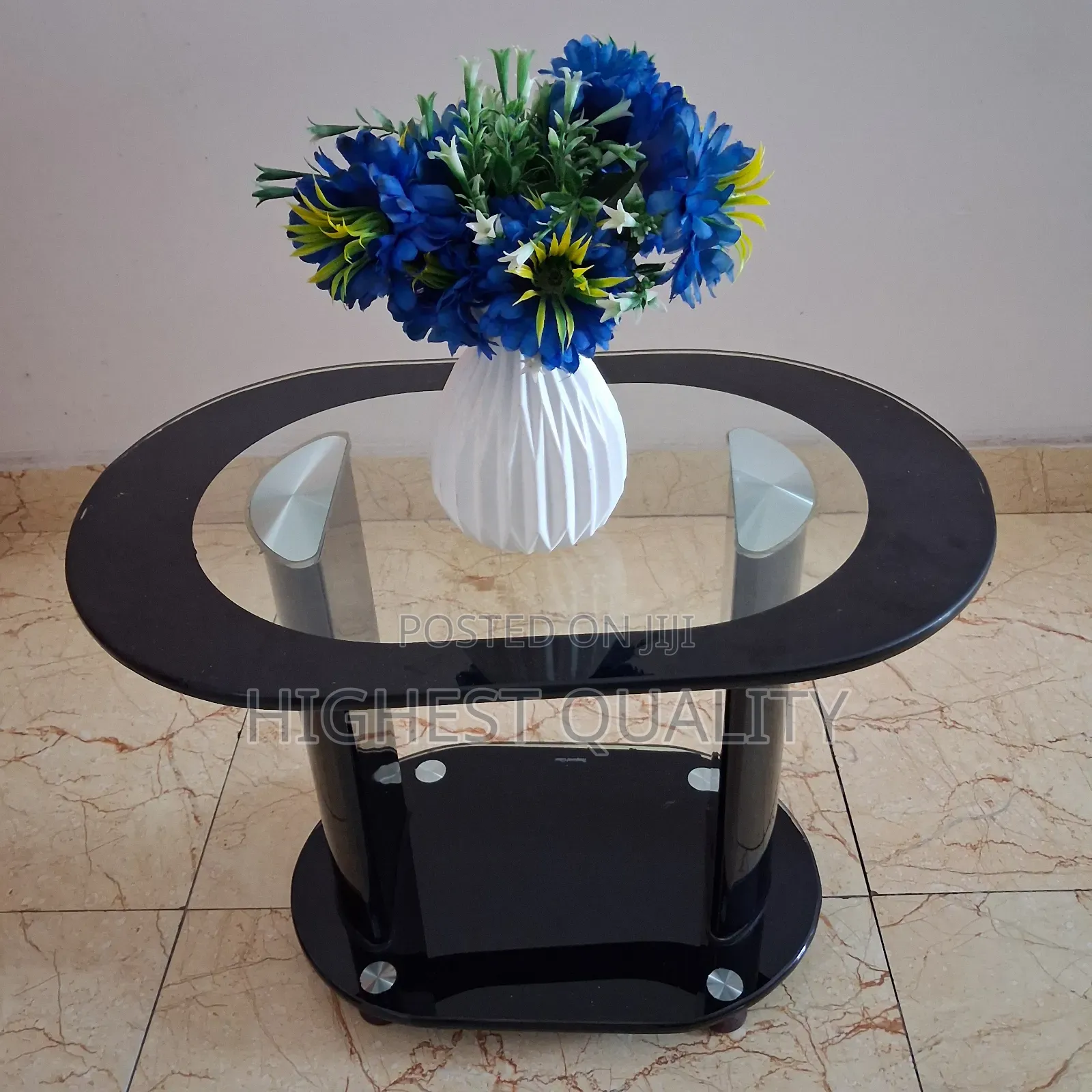 Small Oval Glass Center Table