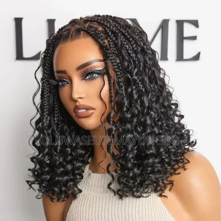 Black Braided Boho Wig