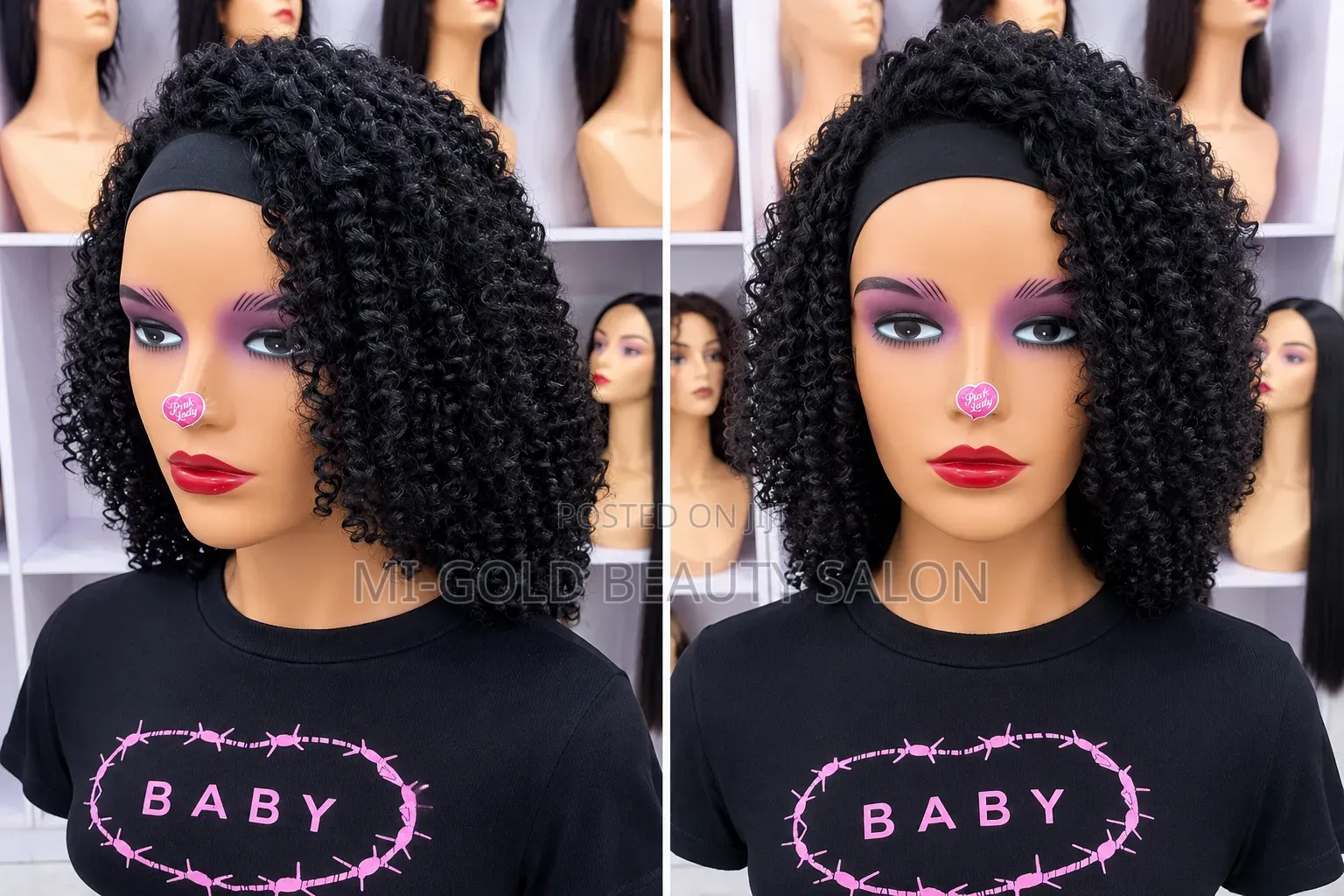 Wig Human Hair Blend