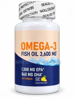 Omega‐3 Fish Oil 3,600 Mg – 120 Lemon-Flavoured Softgels