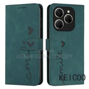 Tecno Spark 20 Pro Love Leather Case Soft TPU Stand Pouch