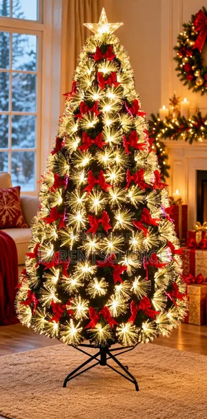 Starlight Ribbon Christmas Tree With Light - 5ft / 6ft /7ft