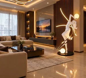 Creative Art Sculpture Ballerina RGB Floor Lamp Interior Lighting