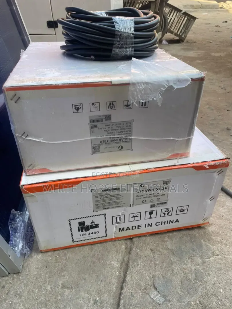 6kva Hybrid Inverter Wit 5kwh Lithium Battery & 8pcs of 650watts Panel