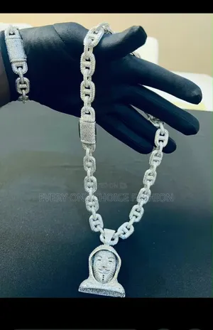 Pure Cuban Iced Out Chain, Pendant and Hand Chain