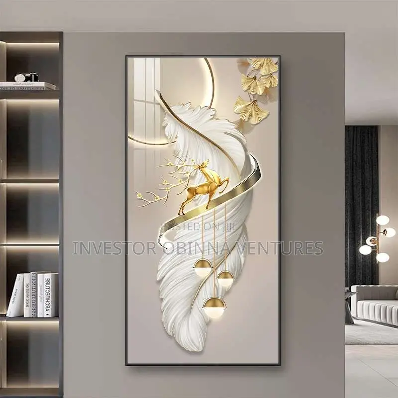 Modern Light Luxury Entrance Wall Art Canvas Print