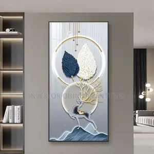 Modern Light Luxury Entrance Wall Art Canvas Print
