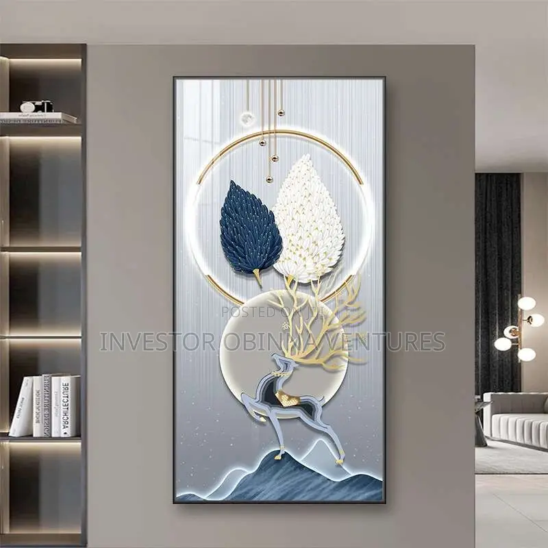 Modern Light Luxury Entrance Wall Art Canvas Print
