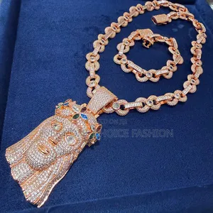 Pure Iced Out Cuban Chain and Crucify Pendant