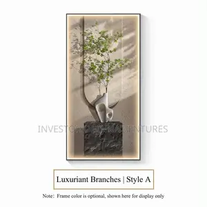 Luxuriant Branches Wall Art (LED Light Canvas)