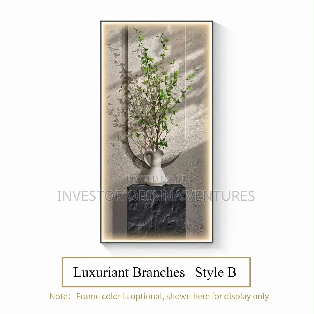 Luxuriant Branches Wall Art (LED Light Canvas)