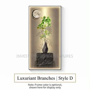 Luxuriant Branches Wall Art (LED Light Canvas)