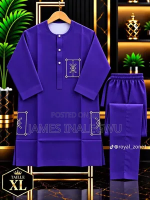 Men's Luxury Black Senator Wear With Gold Embroidery– Two-Piece Outfit
