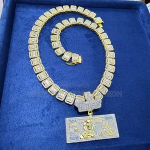 Pure Iced Money Pendant and Cuban Iced Chain