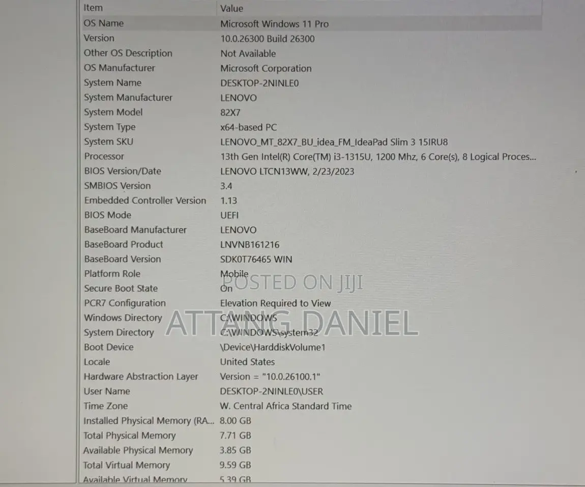 Laptop Lenovo Ideapad 3 8GB Intel Core i3 SSD 256GB