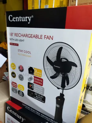 18" Century Rechargeable Fan With Led Light
