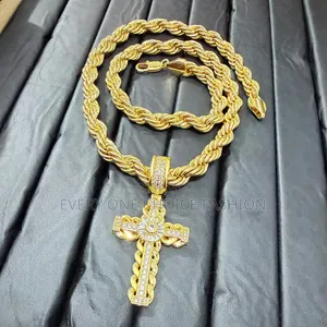Gold Chain and Cross Pendant