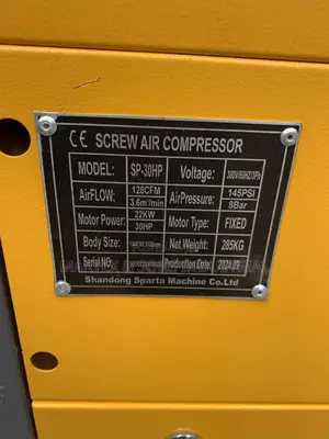 22kw 30hp Screw Air Compressor 8bar