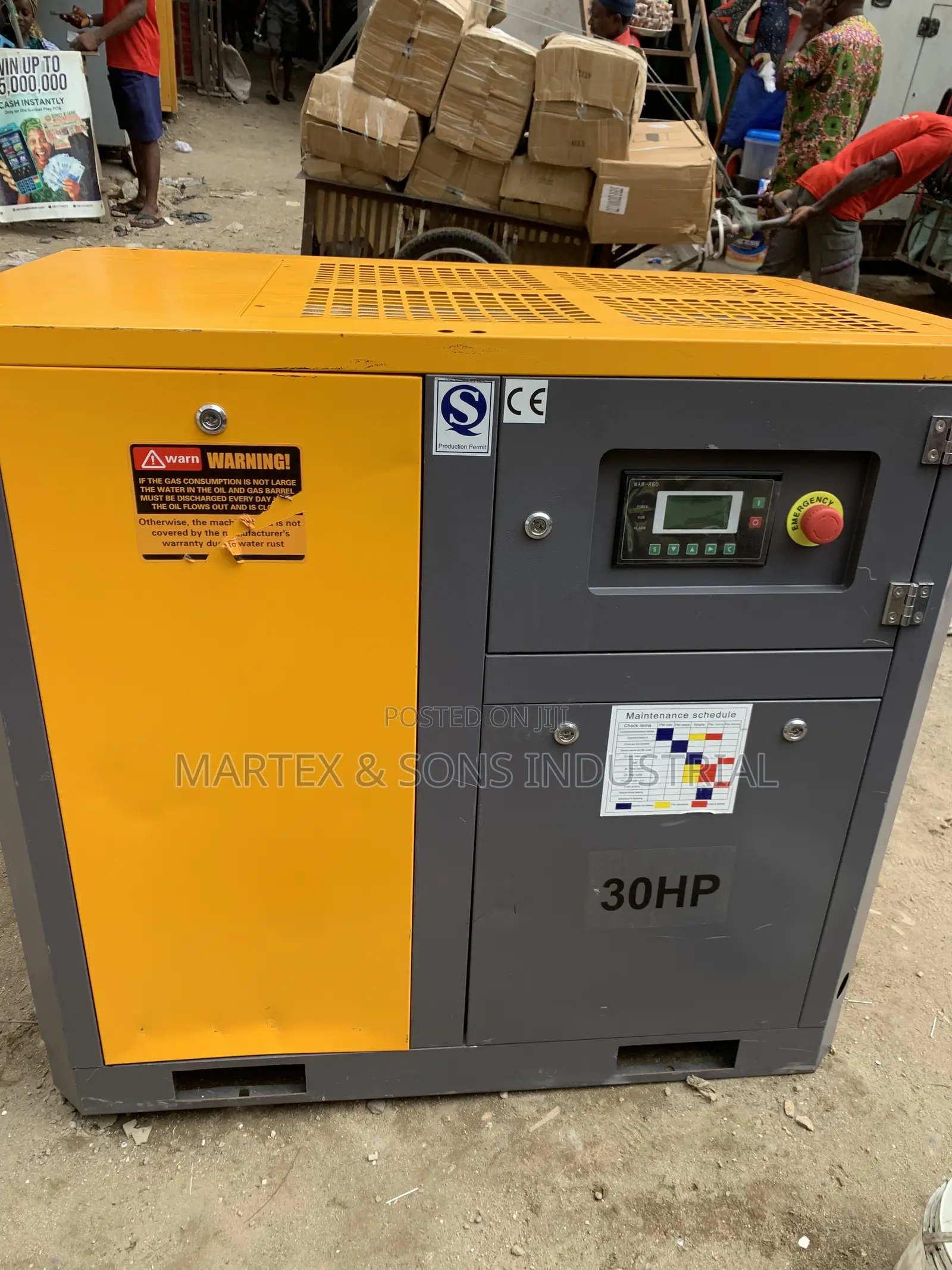 22kw 30hp Screw Air Compressor 8bar