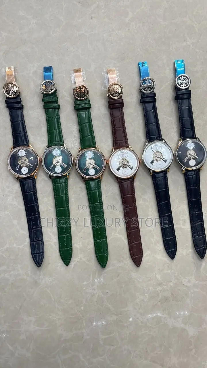 Patek Philippe Quality Luxury Leather Automatic Engine Wristwatch