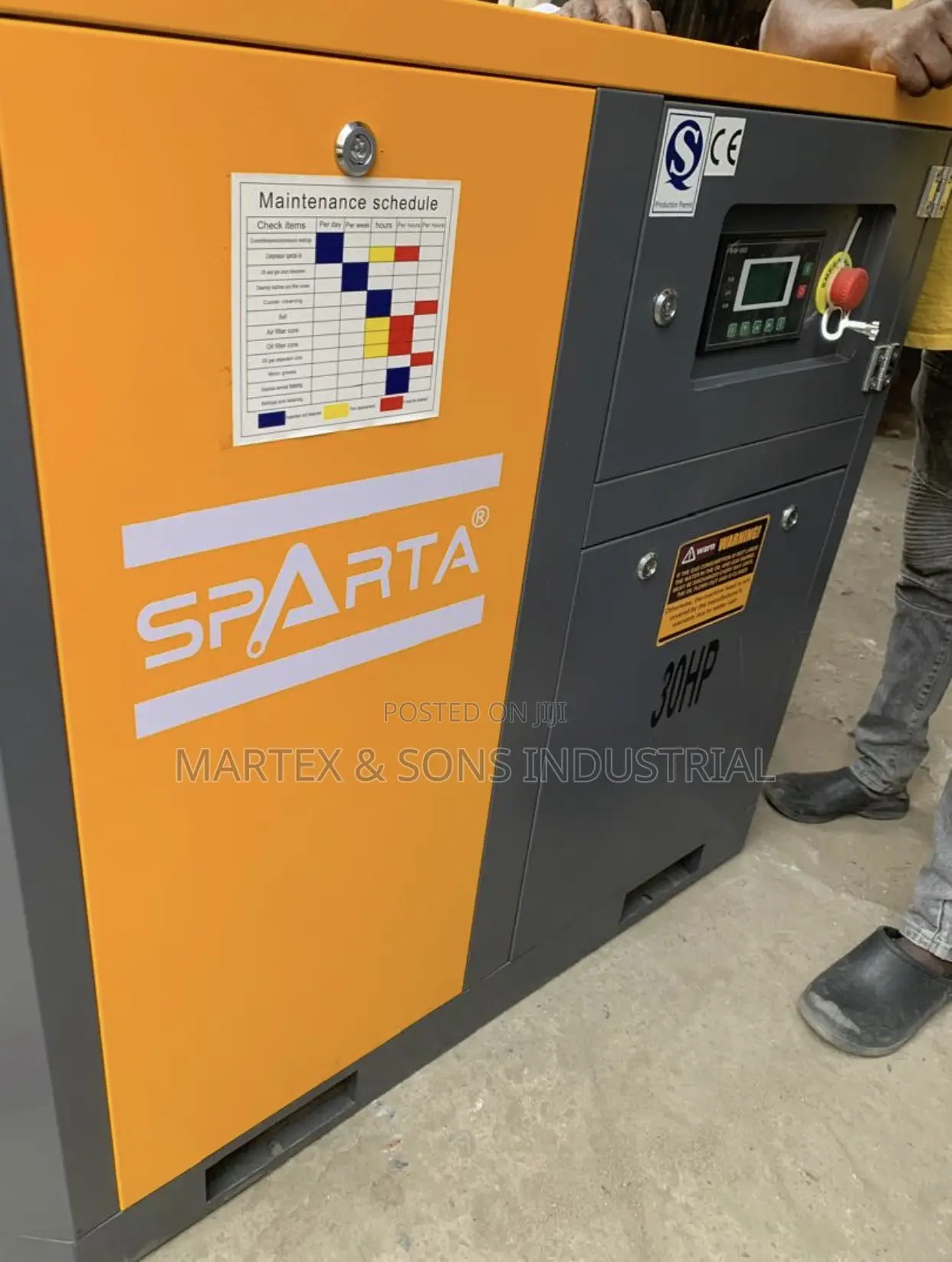 22kw - 30Hp Sparta Screw Air Compressor Machine