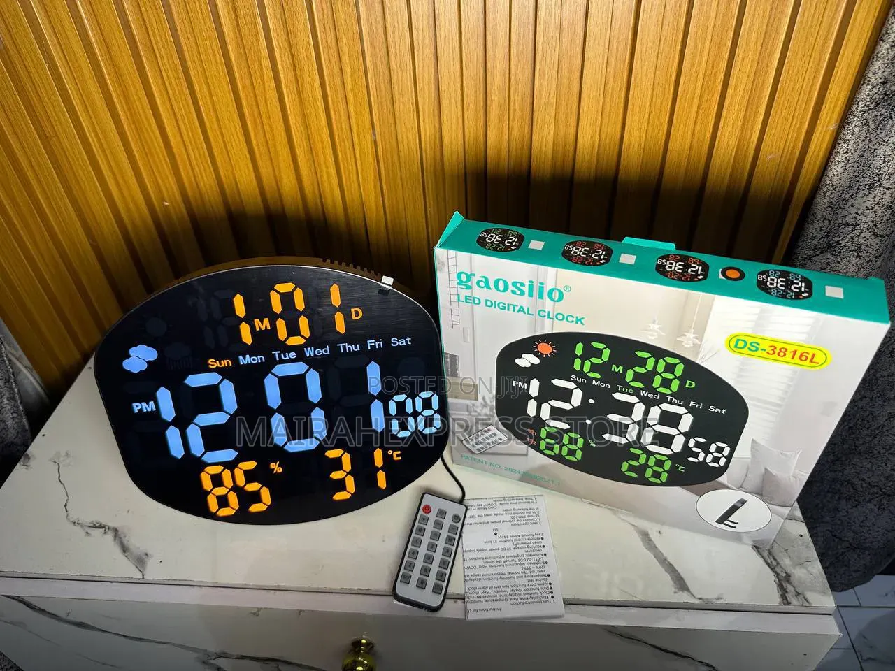 Digital Led Table and Wall Clock With Remote 2st7