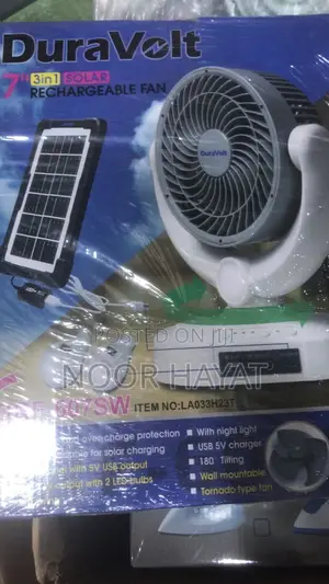 Rechargeable and Solar Fan