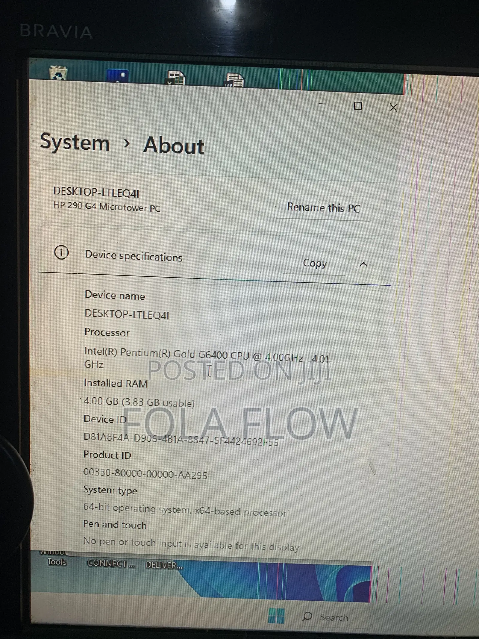 Desktop Computer HP 290 G4 4GB Intel HDD 1T