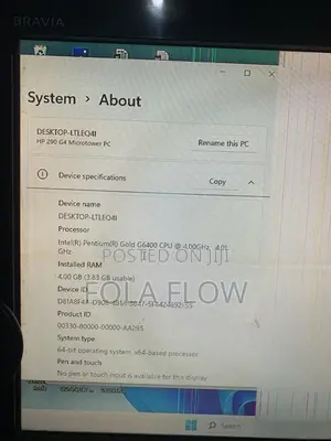 Desktop Computer HP 290 G4 4GB Intel HDD 1T