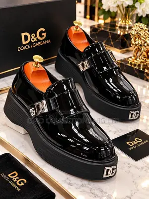 Dolce & Gabbana Men’s Luxury Leather Platform Loafers – Fully Boxed
