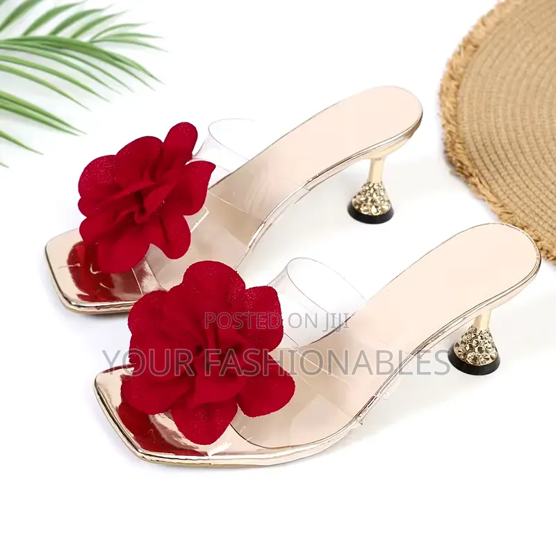 Lux Red Rose Ladies Slippers
