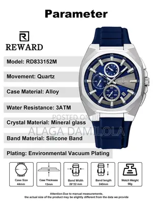 Reward Rubber Strap Wristwatch
