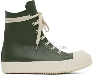 Rick Owen High Top Sneakers Now Available in Green