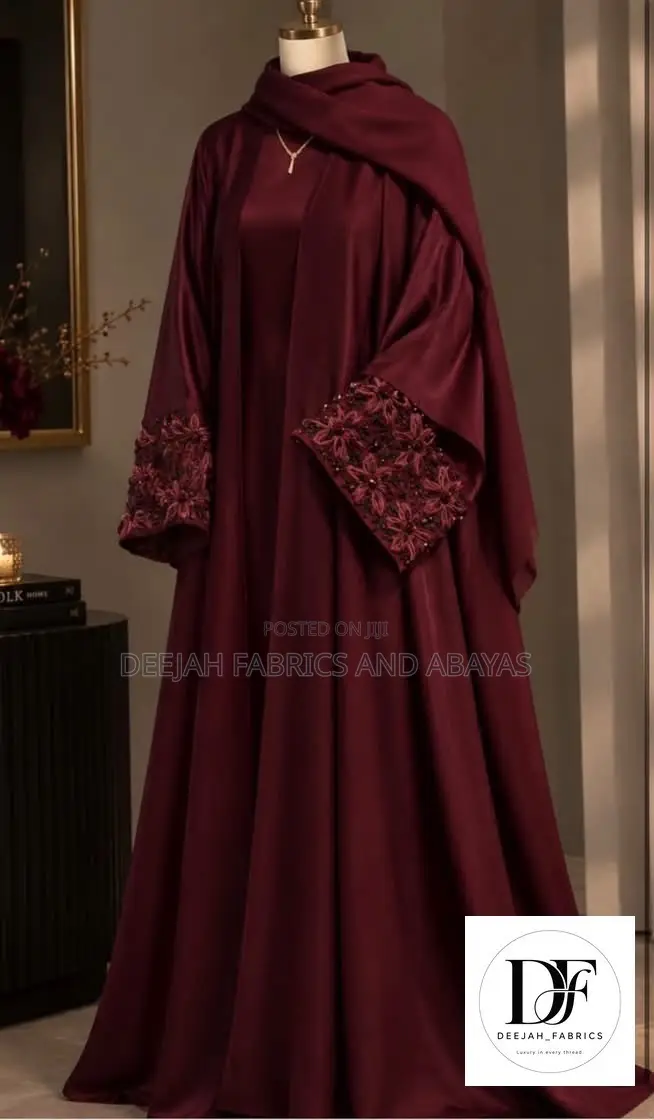 Quality Luxury Abayas With Floral Embroidery