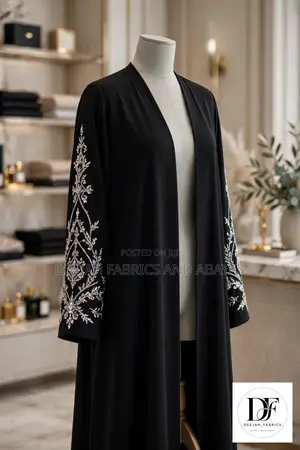Luxury Teal Embroidered Abaya_ Quality Modest Wear