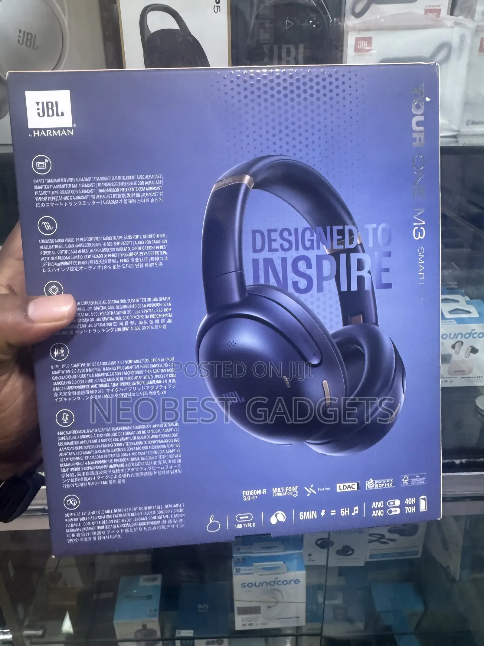 Blue JBL Tour One M3 Headphones
