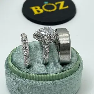 Sterling Silver 3pcs Wedding Set(NON FADED)