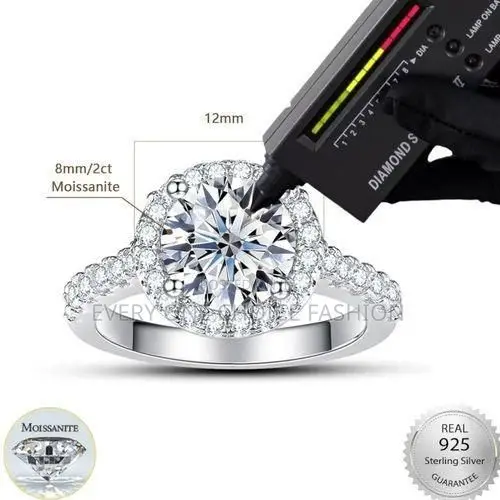 Moissanite Diamond Engagement Ring Original 925 Sterling Silver