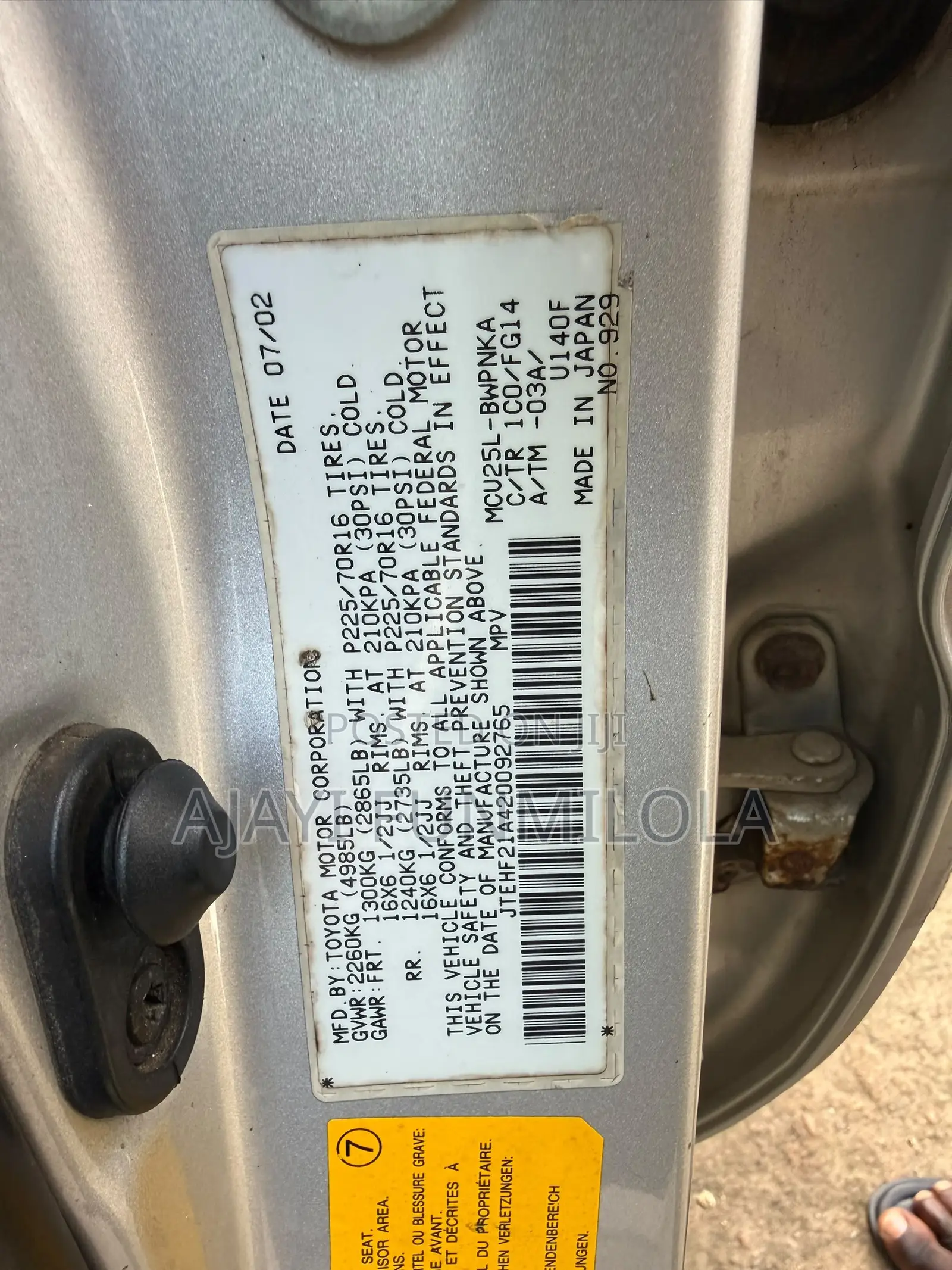 Toyota Highlander 2004 Silver